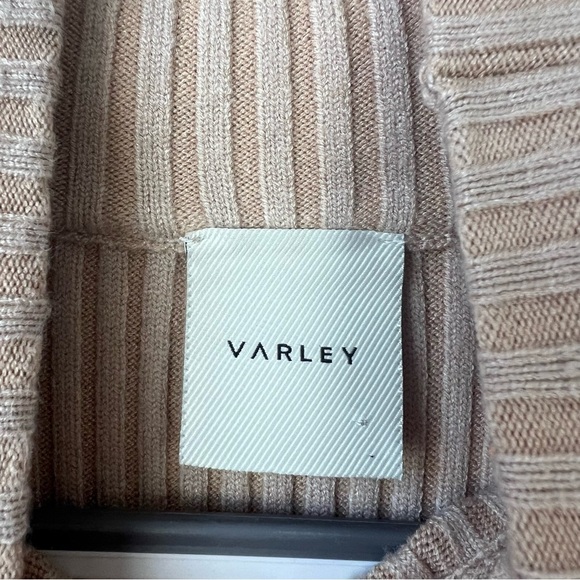 Varley Mayfair Mock Neck Sweater Cement Tan - Picture 5 of 11